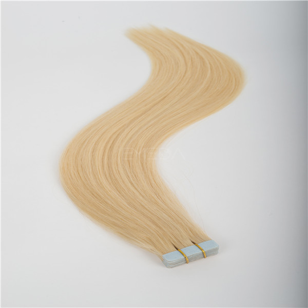 Natural looking double drawn hot sale tape in hair extensions Wj019